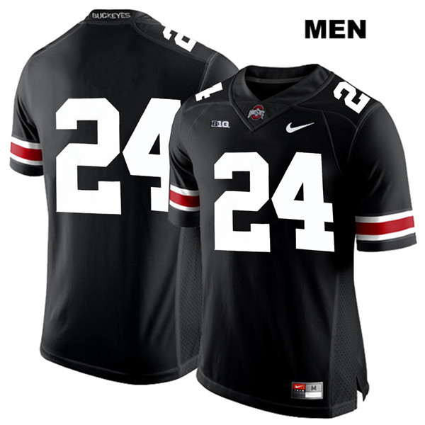 Ohio State Buckeyes Men's Sam Wiglusz #24 White Number Black Authentic Nike No Name College NCAA Stitched Football Jersey HN19N24TG